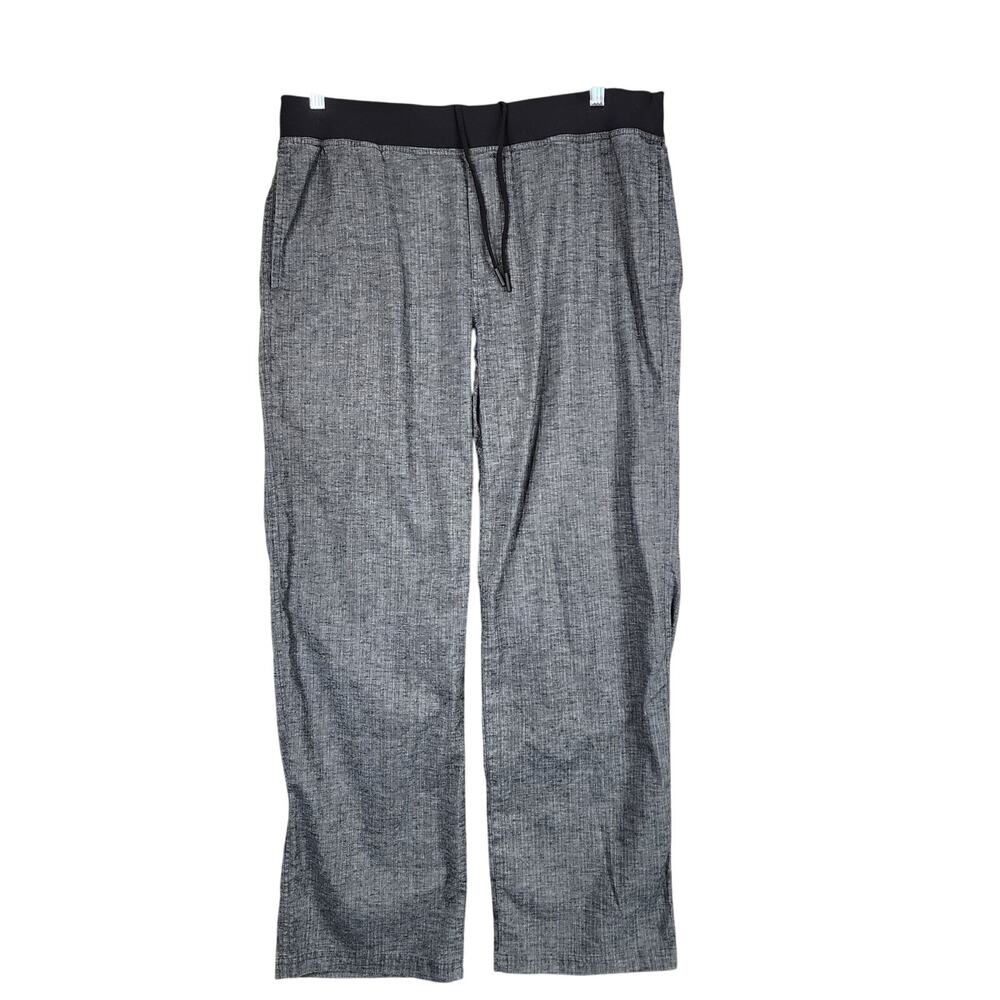 Prana Pants sz XL Men Vaha Hemp Stretch Black Gray Yoga Athletic Athleisure
